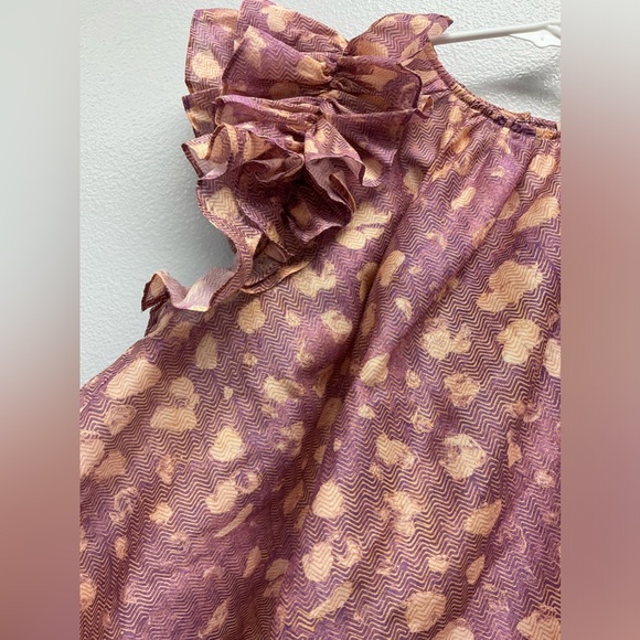 Lavender Dot Print Manon Top - Picture 4 of 7